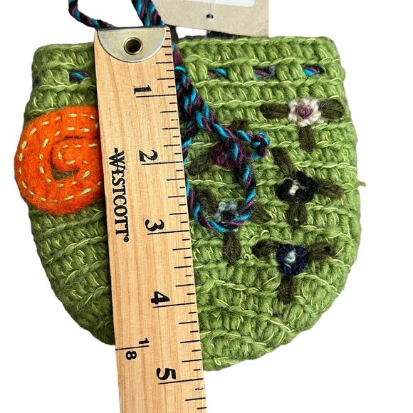 Sundance Monogram Knitted Pouch “G” Hand Knit Embroidered Lined NWT - Picture 6 of 8